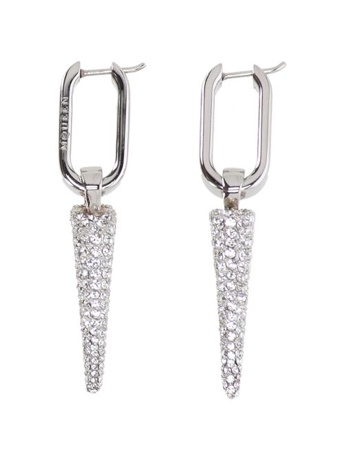 Tiger Claw Jewel Earrings for Women in Palladium ALEXANDER MCQUEEN | 805720J161N1021